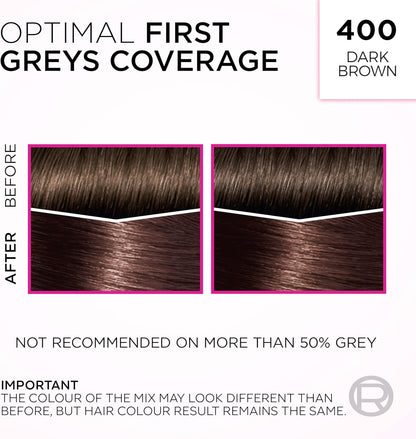 L'Oréal Paris Casting Crème Gloss, Semi-Permanent Hair Dye, Radiant &amp; Natural Colour, Shade: 400 Dark Brown