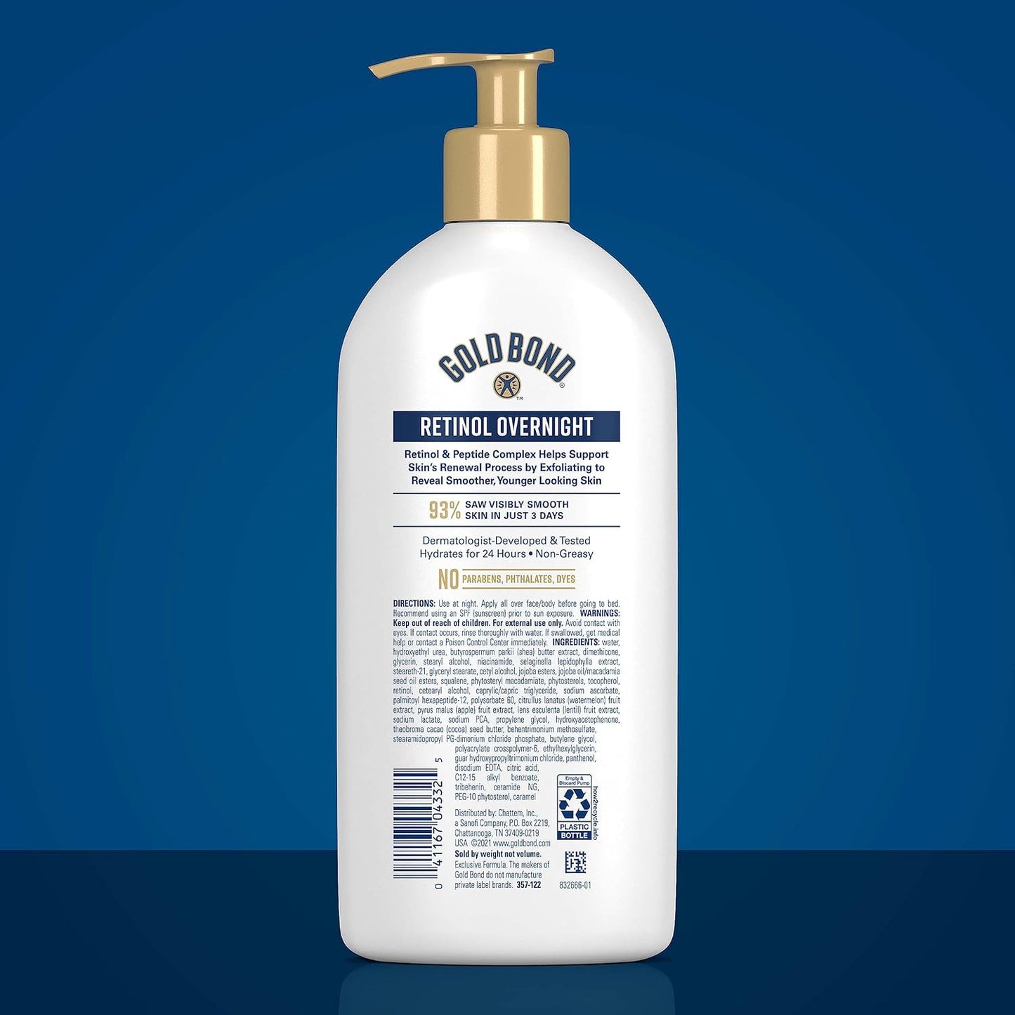 Gold Bond Age Renew Retinol Overnight Body &amp; Face Lotion, With Retinol &amp; Peptide Complex, 13 oz.