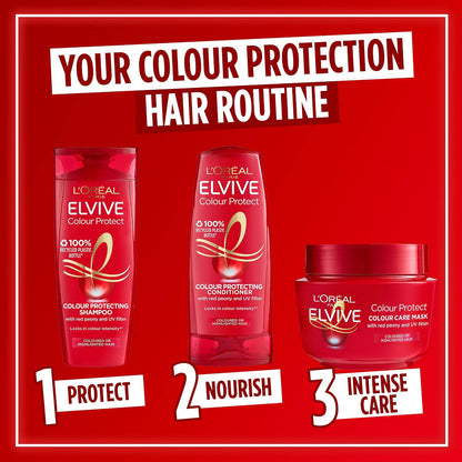L’Oréal Paris Conditioner For Coloured Hair, Elvive Colour Protect Rapid Reviver Power Treatment With Amino Acid And Vitamin E, Twice The Conditioning Ingredients For Instant Nourishment, 180ml