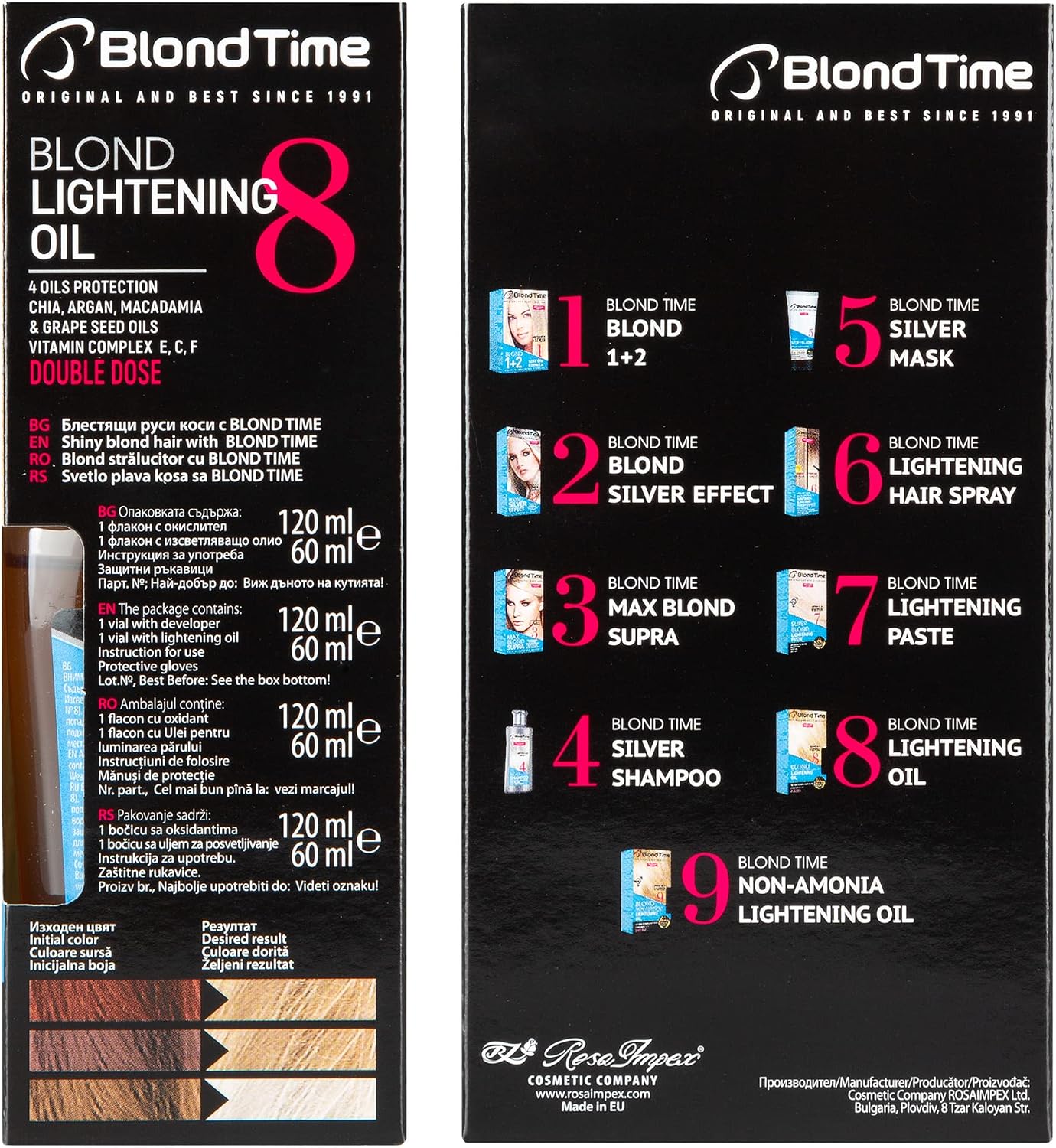 Hair Lightening Oil, lightens up to 4 levels, Hair Decolorant, 180 ml