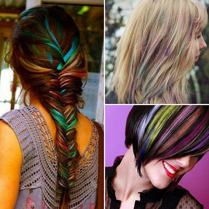Hair Chalk Pens 24 Pack, Temporary Hair Chalk Comb, Washable Hair Color Safe - For Party, Girls, Birthday Christmas Gifts