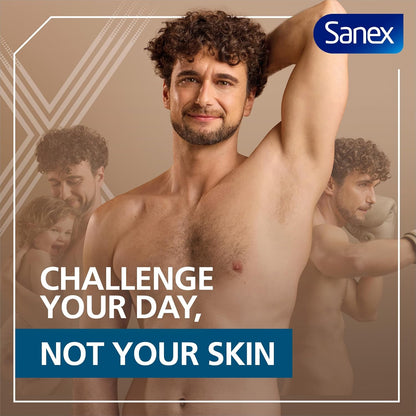 Sanex Men Active Control Antiperspirant Roll-On Deodorant 6x50ml, 72 hour sweat protection, anti-odour, long-lasting dryness, freshness, gentle on skin, antibacterial, 0% alcohol*