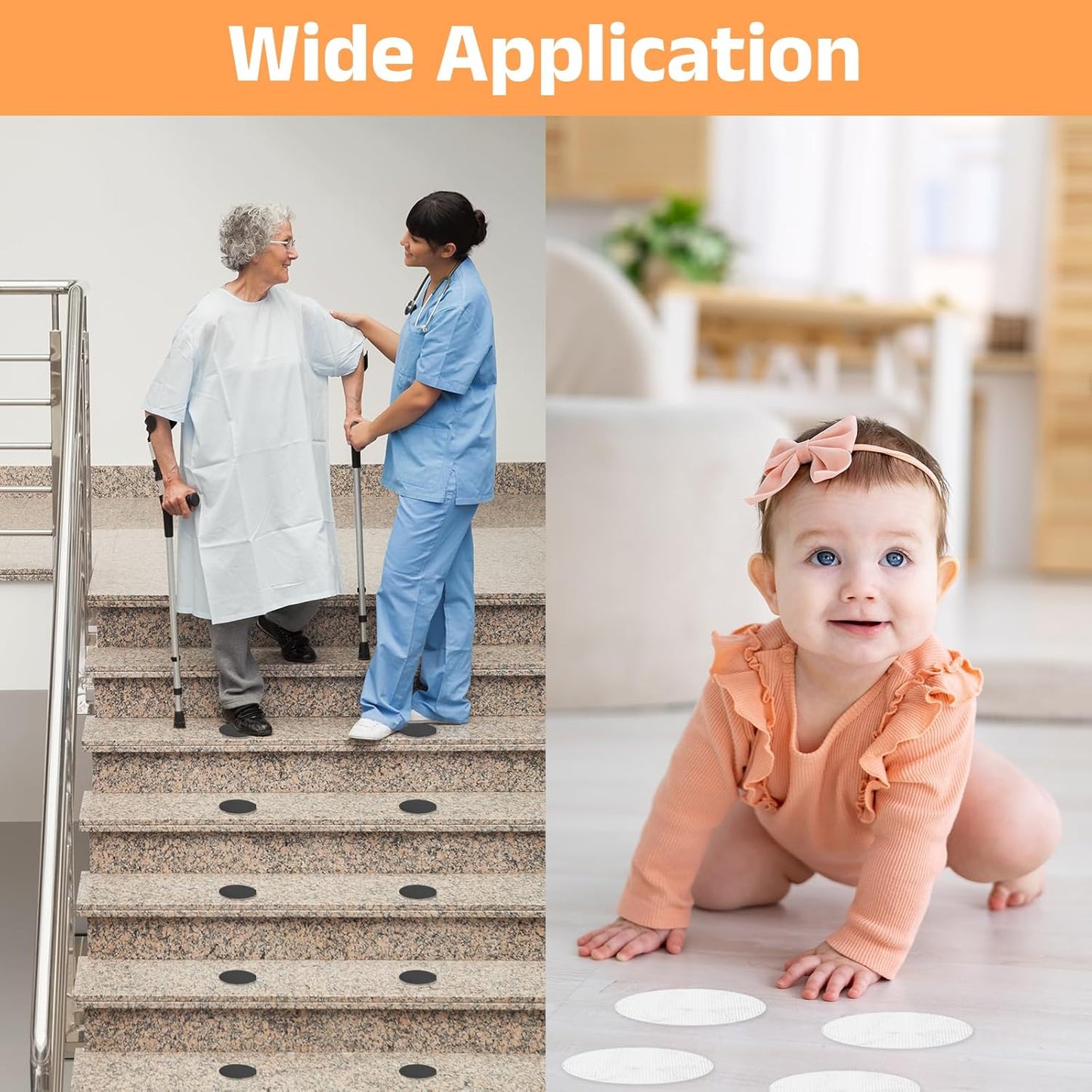 sourcing map 24pcs Non-Slip Bathtub Stickers,PEVA Anti-Slip Shower Stickers Showers Treads Round Appliques with 2 Pcs Scraper for Bath Tub Shower Stairs, Grey
