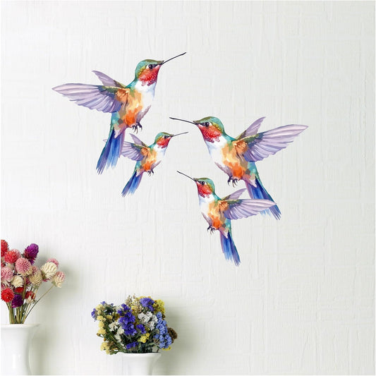 x4 Purple Humming Bird Stickers for Wall Decor, Covering Marks, Mugs &amp; Cups, Car Bumpers, Shower &amp; Tile, Toilets, Laptop &amp; More, Hardwearing Waterproof 0% Transparency (Purple Humming, A5)