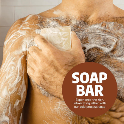 Dr. Squatch Natural Men’s Bar Soap - Cold Process Body Soap Bar with Natural Oils - Gifts for Men - Wood Barrel Bourbon (142g, 3 pack)
