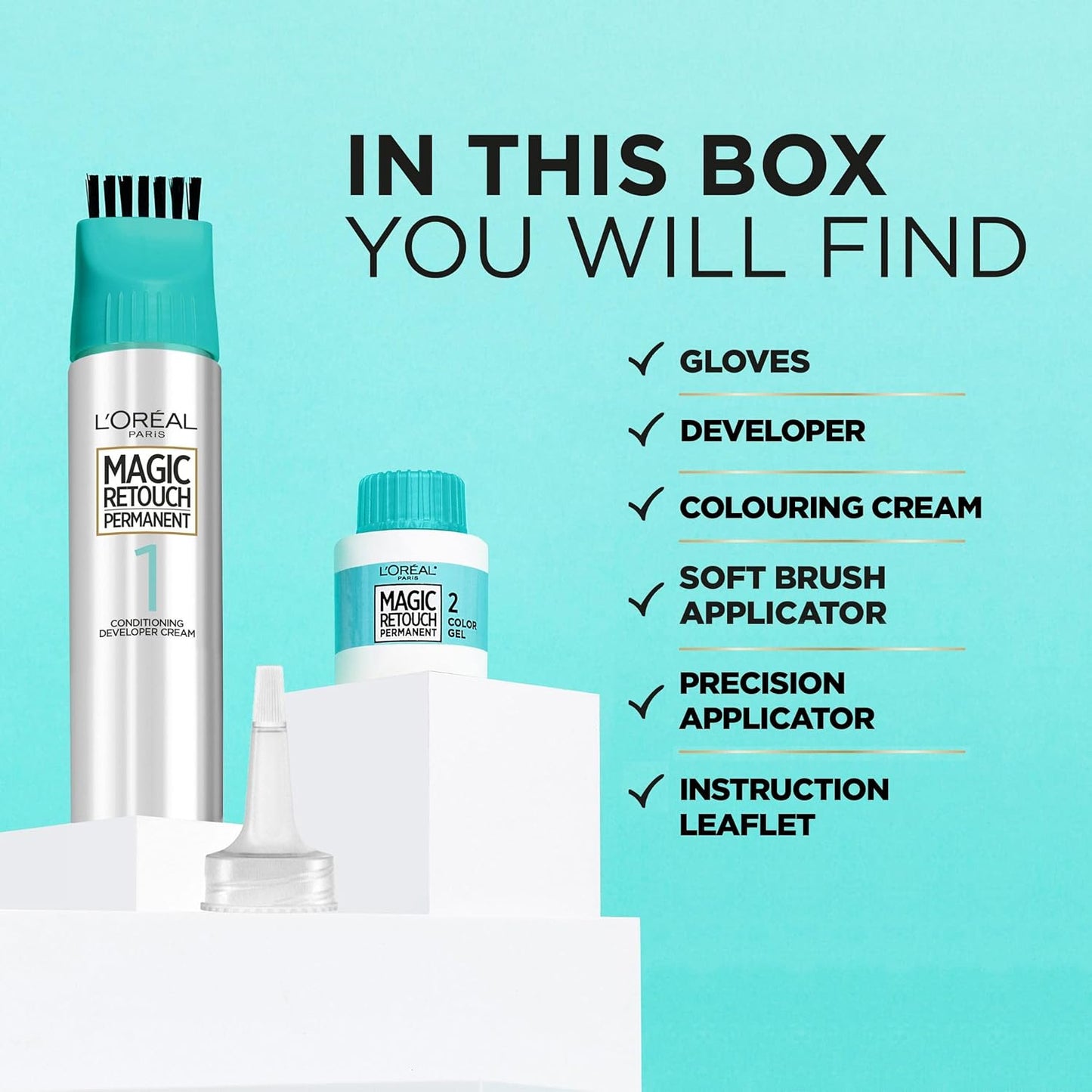 L'Oréal Paris Magic Retouch Instant Root Spray, Dark Brown 4. Delivers flawless coverage for grey regrowth in 3 sec. 75ml Dark Brown 4 shade provides a quick, easy natural-looking solution for roots.