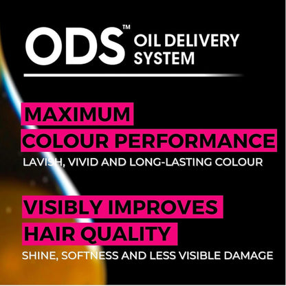 Garnier Olia 5.0 Brown, oil-powered, no-ammonia. 100% grey coverage. Luminous, long-lasting, vibrant brown hair color with exceptional shine and a healthy, nourished feel.