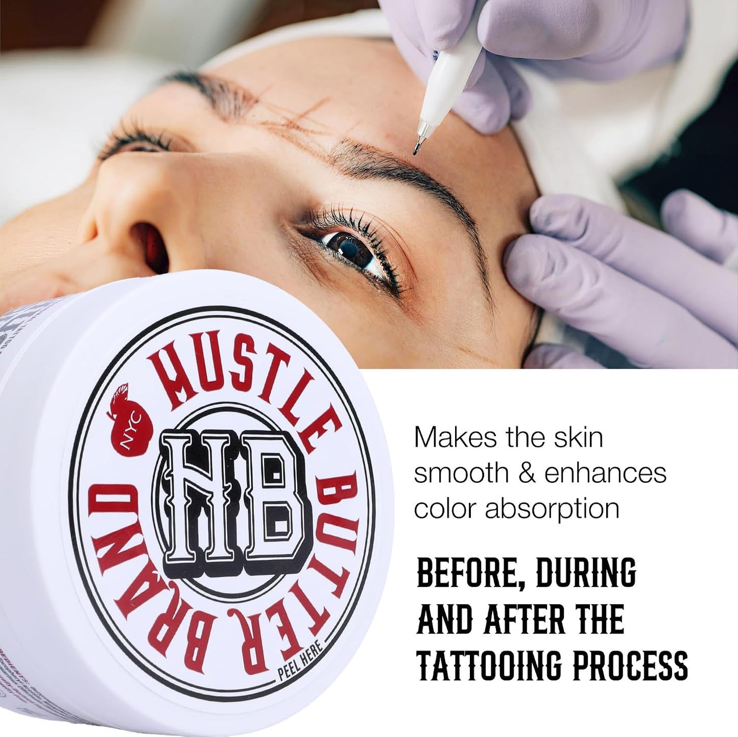 TATTOO HUSTLE BUTTER DELUXE ORIGINAL – 2x150ml vegan tattoo cream with natural ingredients like mango, papaya &amp; shea butter to promote healing, reduces redness and swelling – pre- and aftercare balm