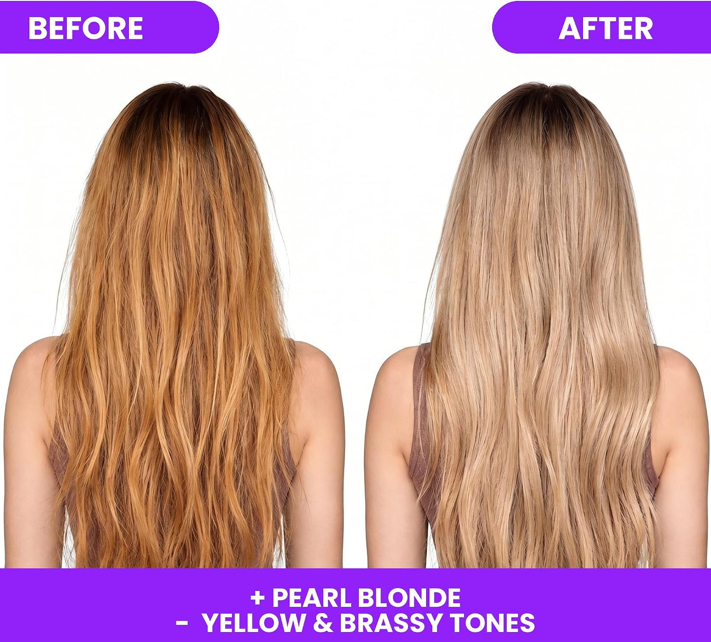 Purple Conditioner Treatment Mask Rubio Marfil Blonde Pearl with Argan Oil Perfect Blonde Toner (Beige) Pack of 2 Sachet 3.38 Fluid Ounce (100 ml)