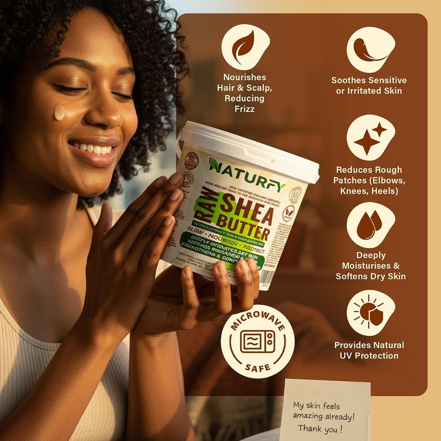 Raw Grade Natural Shea Butter 100% Pure Certified, Organic &amp; Unrefined for Moisturising Face, Body, Hair, Stretch Marks &amp; DIY Skin Care 500gm