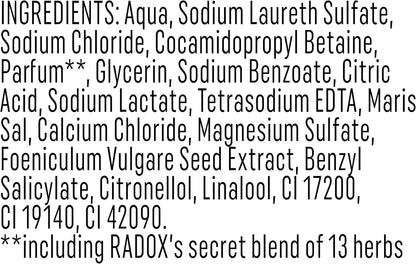 Radox Mineral Therapy Feel Awake 2-in-1 body wash &amp; shampoo shower gel with a sea mineral &amp; fennel fragrance for a refreshing shower experience 6x 450 ml
