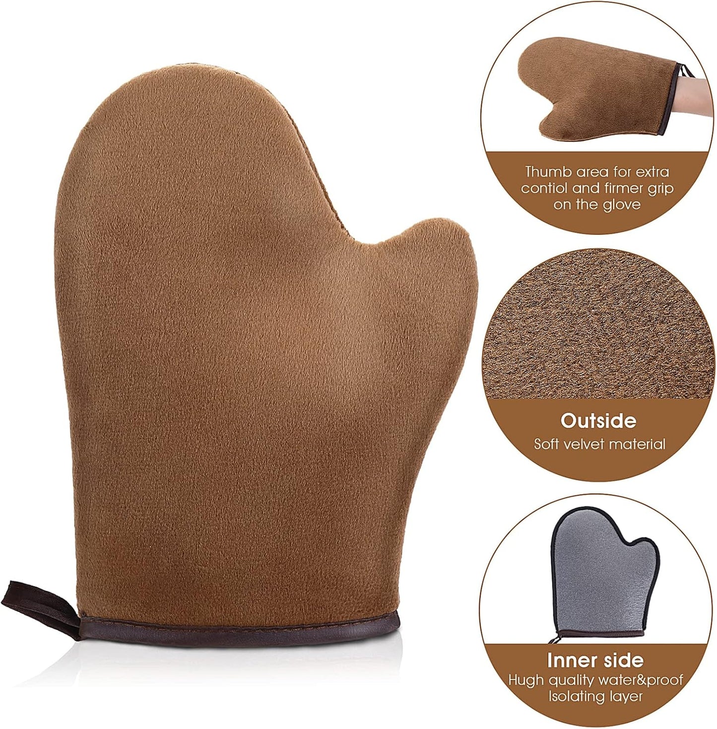 Sibba 2 Pack Tanning Back Lotion Applicator Kit, Mini Self Tan Mitt, Back Buddy Lotion Applicator for Back Self Applicator Work with Self Tanning Mitts When Apply Tanning Lotion