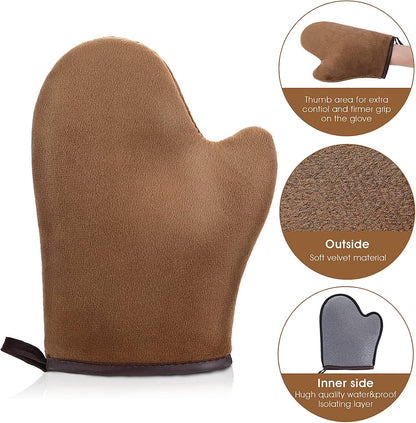 Sibba 2 Pack Tanning Back Lotion Applicator Kit, Mini Self Tan Mitt, Back Buddy Lotion Applicator for Back Self Applicator Work with Self Tanning Mitts When Apply Tanning Lotion