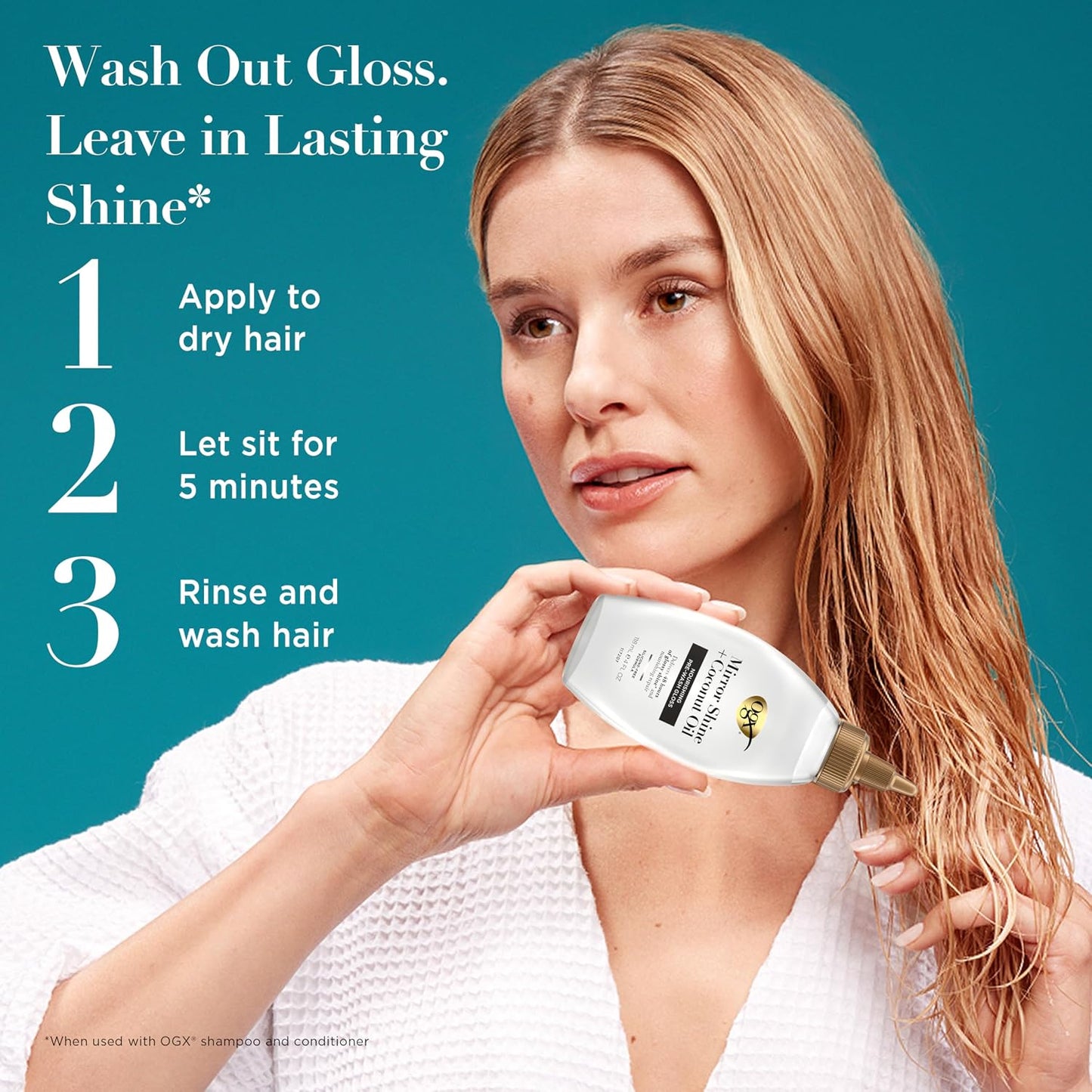 OGX Mirror Shine + Coconut Oil Nourishing Pre-Wash Gloss 118ml