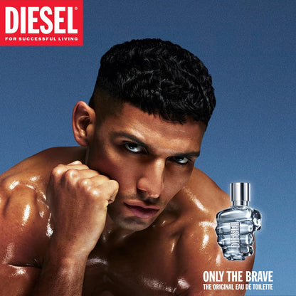 Diesel Only The Brave Eau de Toilette, Iconic Citrus Woody Men's Aftershave with Fresh Lemon, Energising Mandarin, Bold Leather and Cedar Wood, Masculine Fragrance for Leaders
