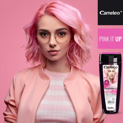 Cameleo - Pink Hair Toner with Rose Water, NO Yellow Shades, Tones, Semi Permanent Hair Dye - Blonde, Grey Hair - Colour &amp; Care - Paraben Free | 200ml
