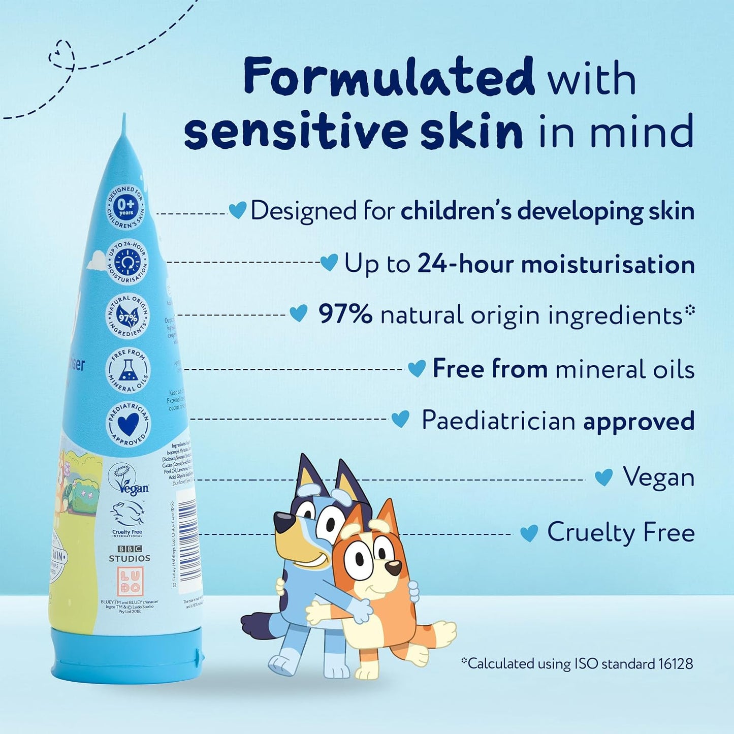 Childs Farm Kids Bluey Moisturiser, Bluey-Berry | Soothing, Moisturising &amp; Hydrating | Suitable for Dry, Sensitive Skin, 200ml