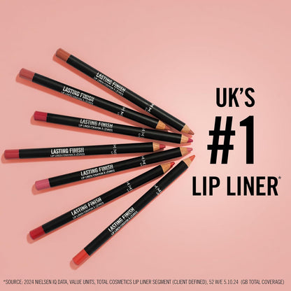 Rimmel Lasting Finish 8HR Lip Liner, Cappuccino, Highly Pigmented Formula, Long-Wearing Creamy Colour, Precise Application and Seamless Blend, For Big &amp; Plump Lips, Vegan &amp; Cruelty Free, 1.2g