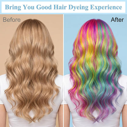 JJUNW 10 Pieces Highlighting Cap Hair Frosting Cap Highlight for Dye Color with 4 Pieces Plastic Hooks Hair Coloring Salon Hairdressing Tool Kit Supplies (Purple/Blue/Pink)