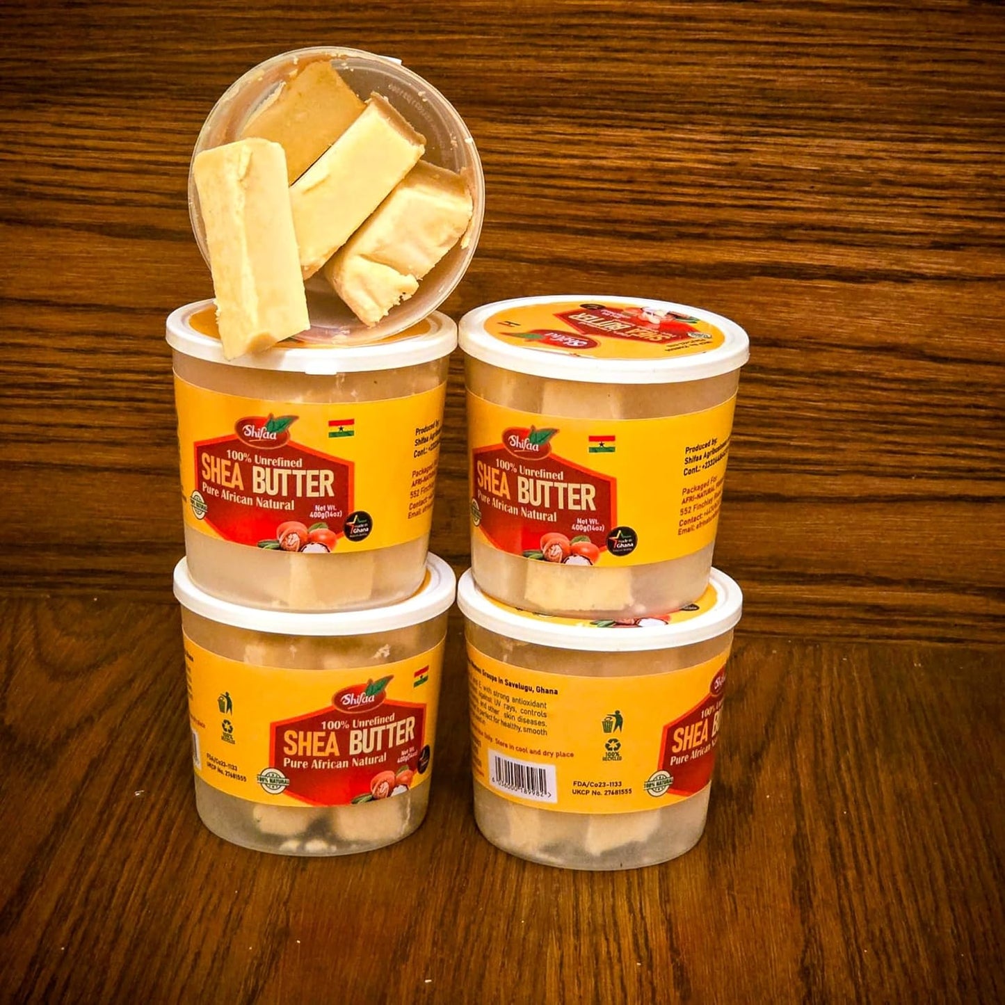Shifaa Shea Butter - 100% Pure and Unrefined from Ghana I Raw, Natural Moisturizer &amp; Organic for Skin, Hair &amp; Body - 400g