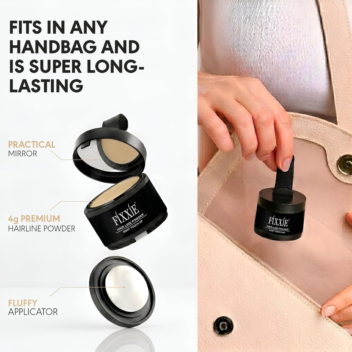 Hairline Powder Light Blonde, Root Touch Up, Instant Hair Loss Concealer for Thinning Hair, Windproof &amp; Sweatproof Cover Up With Mirror and Puff