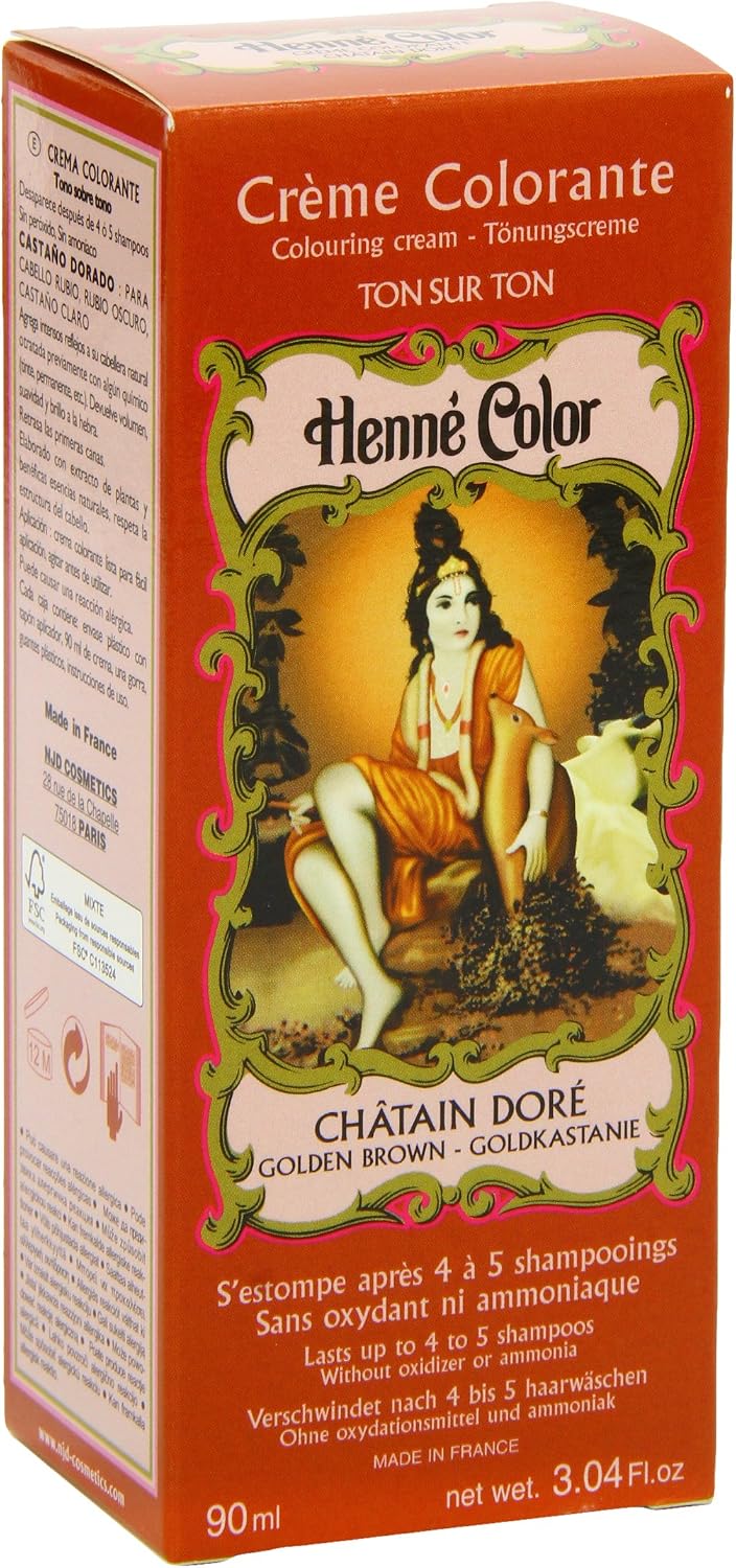Henne Color Golden Brown Henna Hair Colouring Cream 90 ml