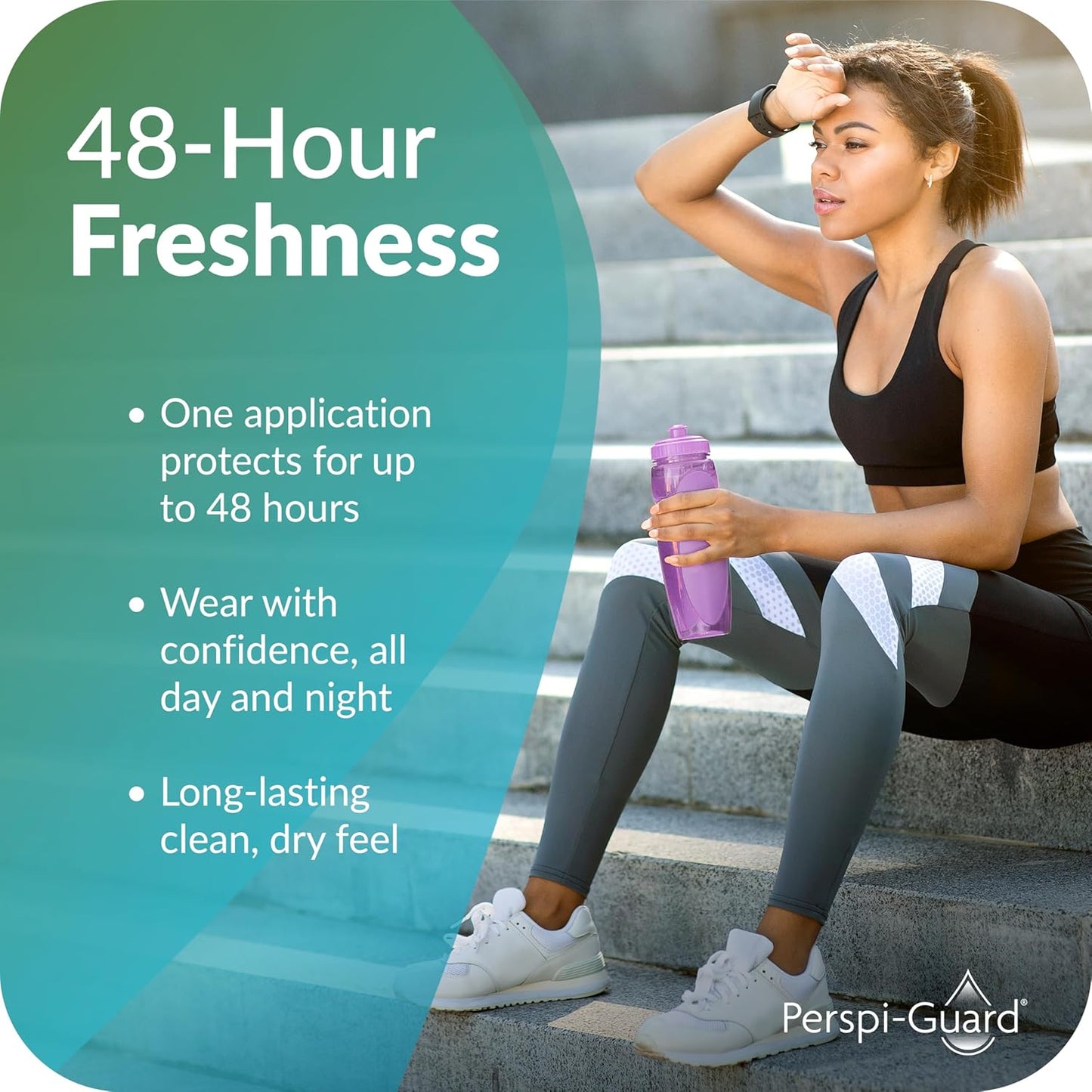 Perspi-Guard Strong Antiperspirant and Roll On Deodorant with Neroli, 48-Hour Travel Deodorant for Men and Women to Stop Sweating and Odour, 2-Pack