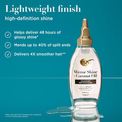 OGX Mirror Shine + Coconut Oil Nourishing Pre-Wash Gloss 118ml