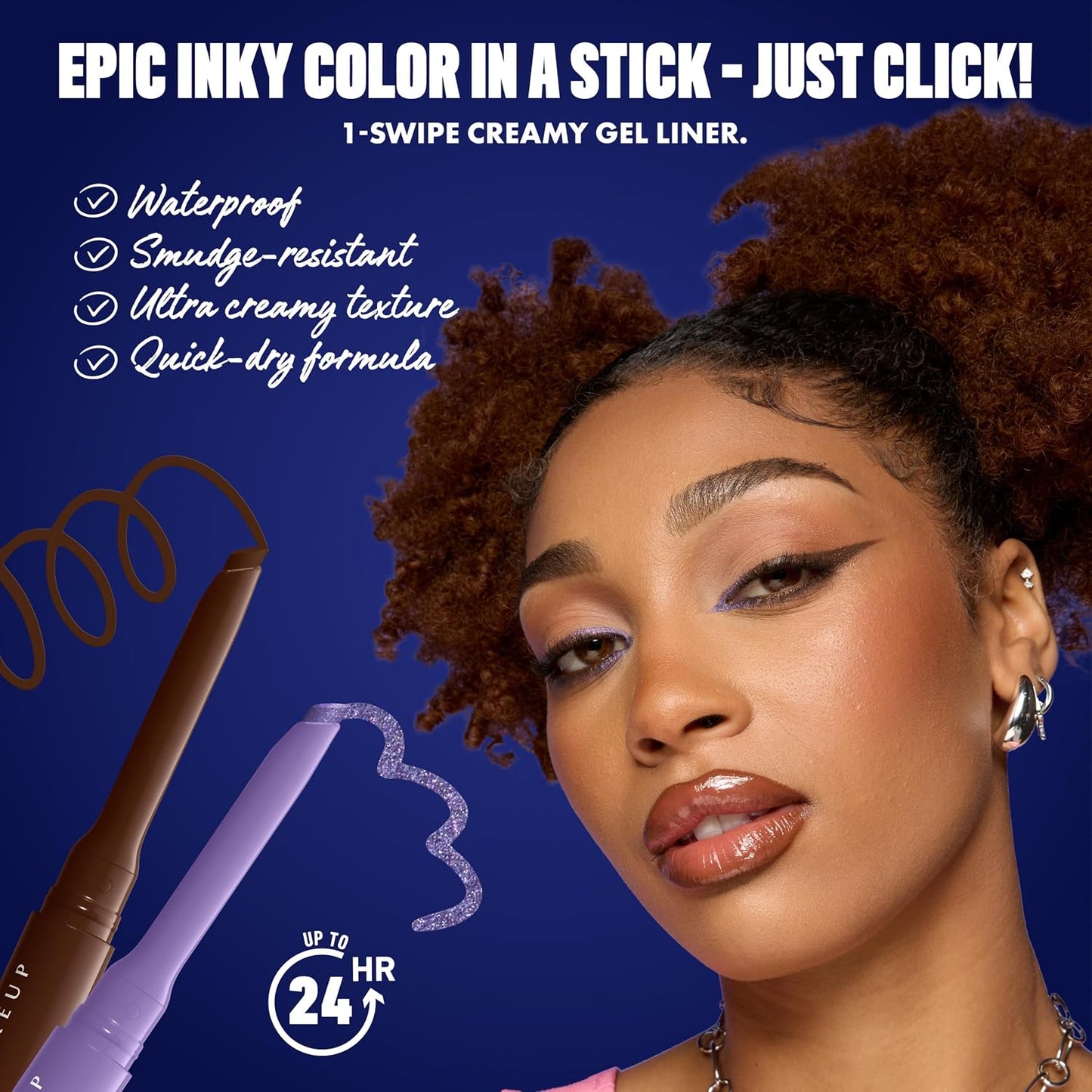 NYX Professional Makeup Epic Eyeliner, Inky Stix, Cream Gel Eyeliner, lasts up to 24 hours, Waterproof, Precise Slanted Tip, Long Lasting &amp; Easy Application, Shade: Ember Energy