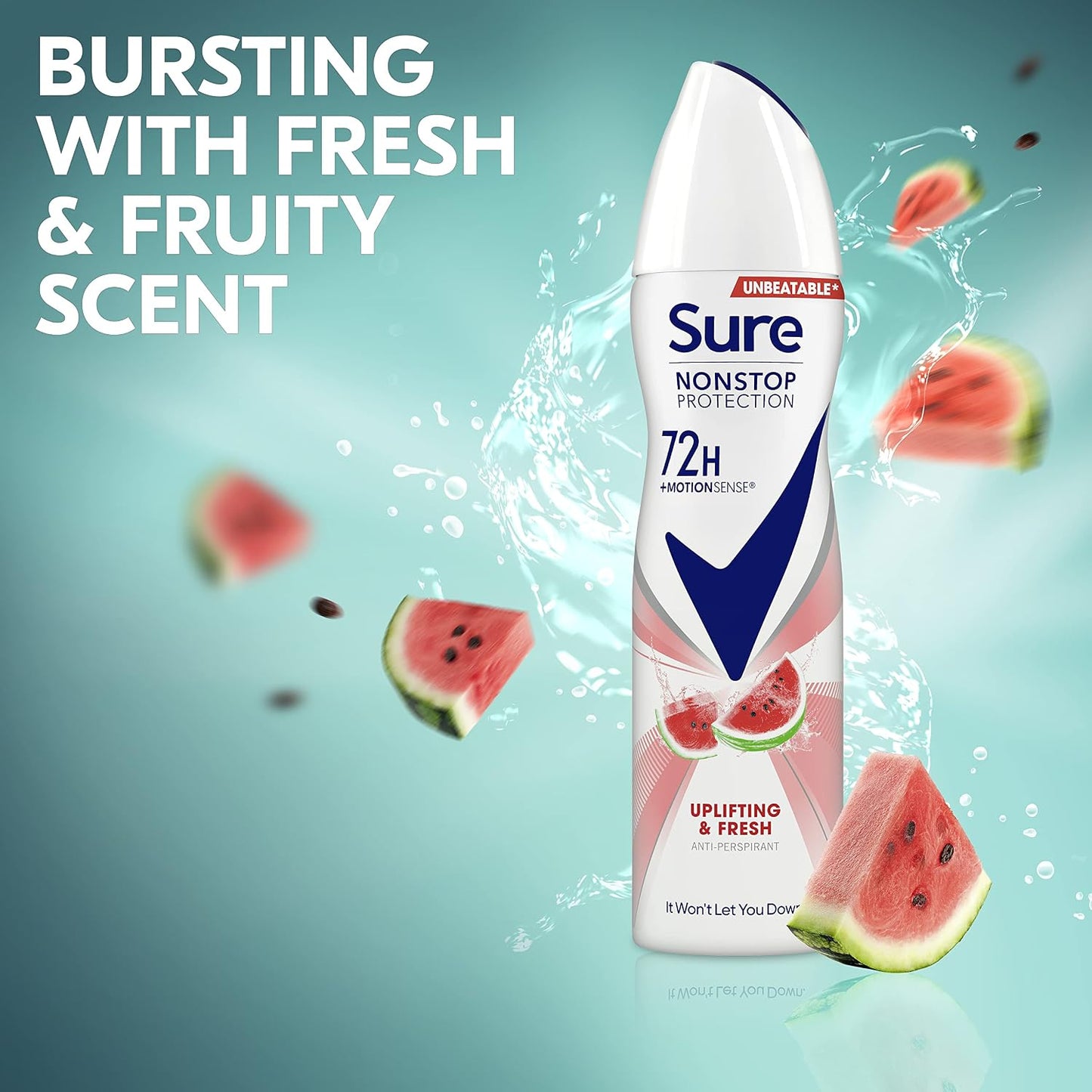 Sure Uplifting &amp; Fresh MotionSense technology deodorant spray Anti-perspirant Deodorant Aerosol 72h protection against sweat and odour (Pack of 2)