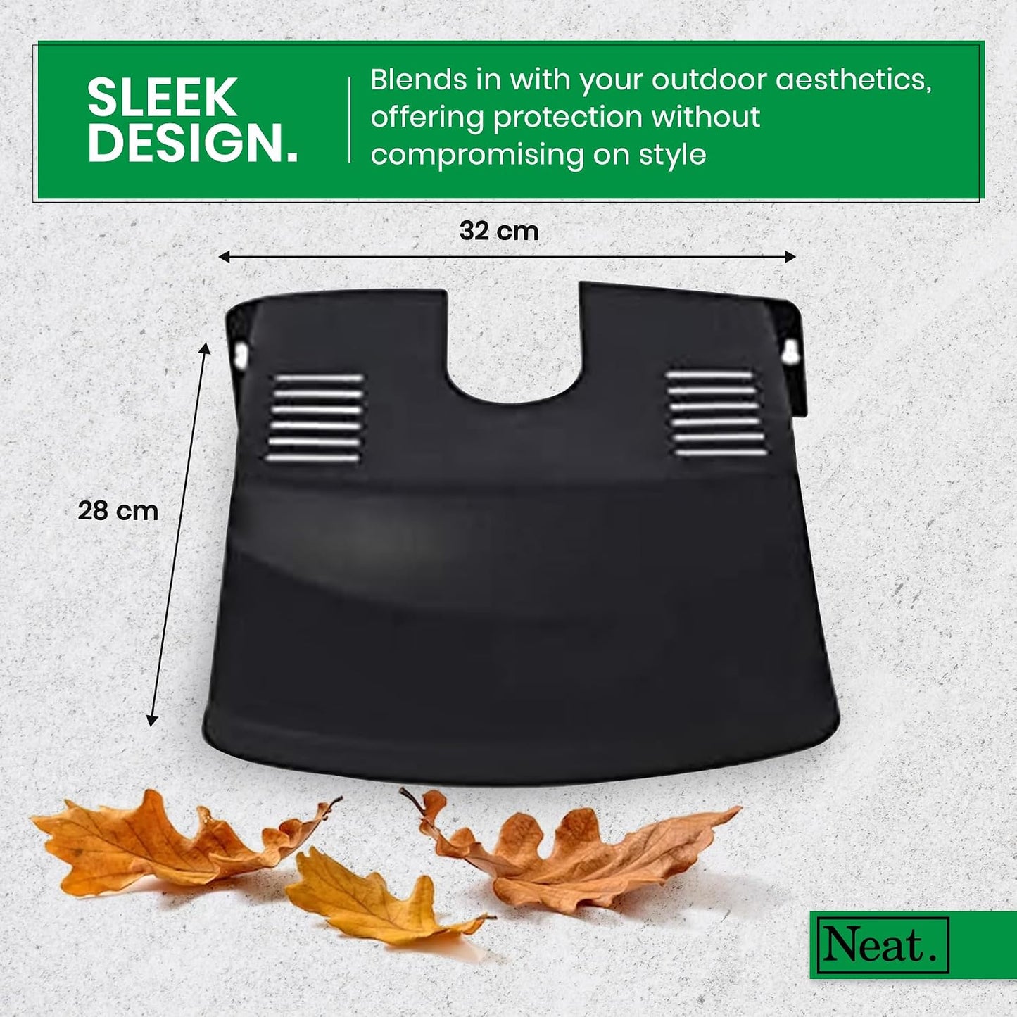NEAT 2-Pack Black Plastic, Keep Your Drains Clear &amp; Tidy - Outdoor Drain Cover Protector, Stops Leaves, Gutter Guard, Outside Grid Covers, Barrier Tidy, Includes Manhole Cover &amp; Drain Guards