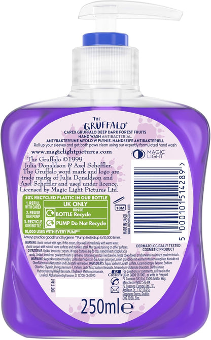 Carex Gruffalo Deep Dark Forest Fruits Antibacterial Hand Wash 6x250ml