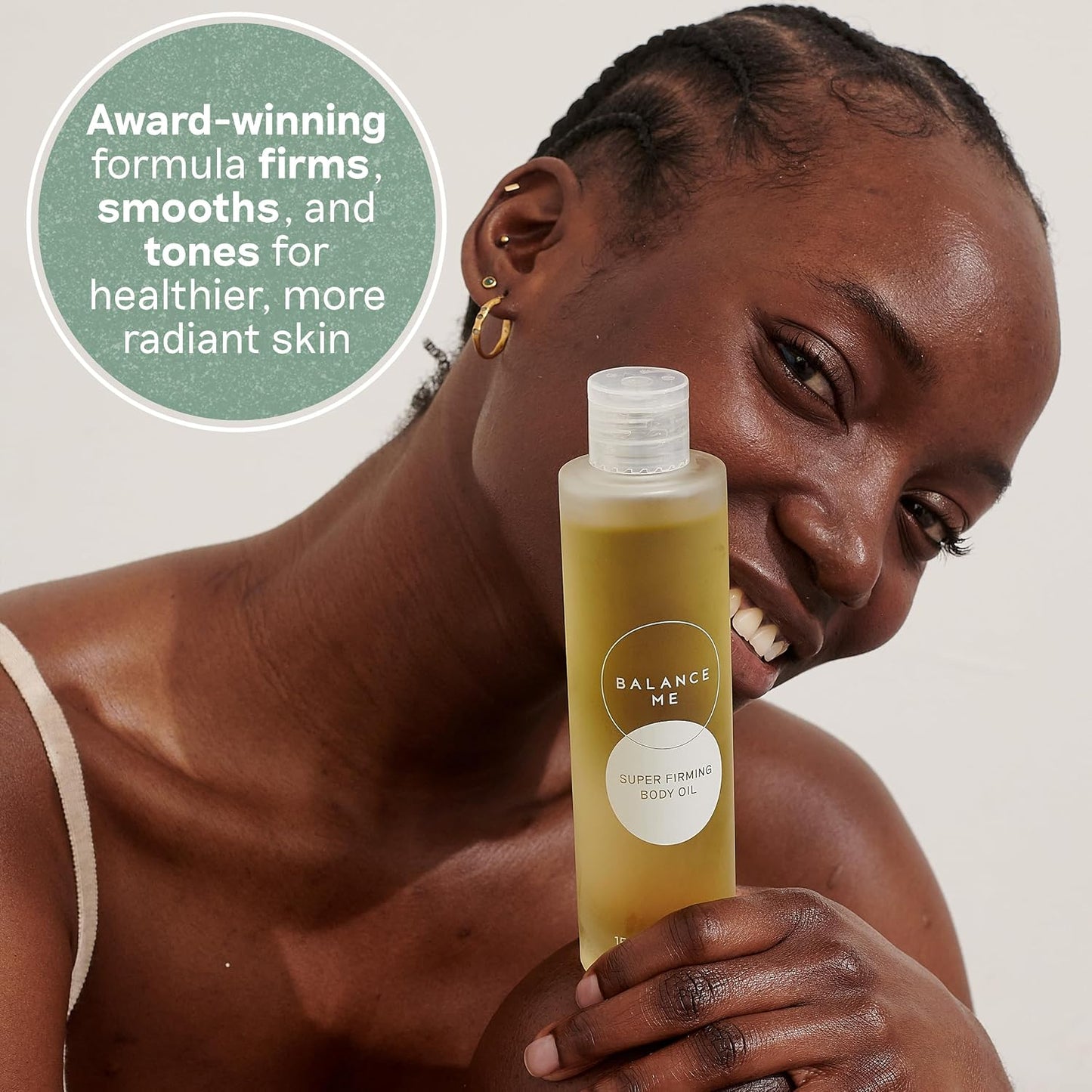 Balance Me Super Firming Body Oil 150ml, Body Moisturiser for Dry Skin, Targets Cellulite, Stretch Marks &amp; Skin Tightening, Vegan Anti Aging Body Oil