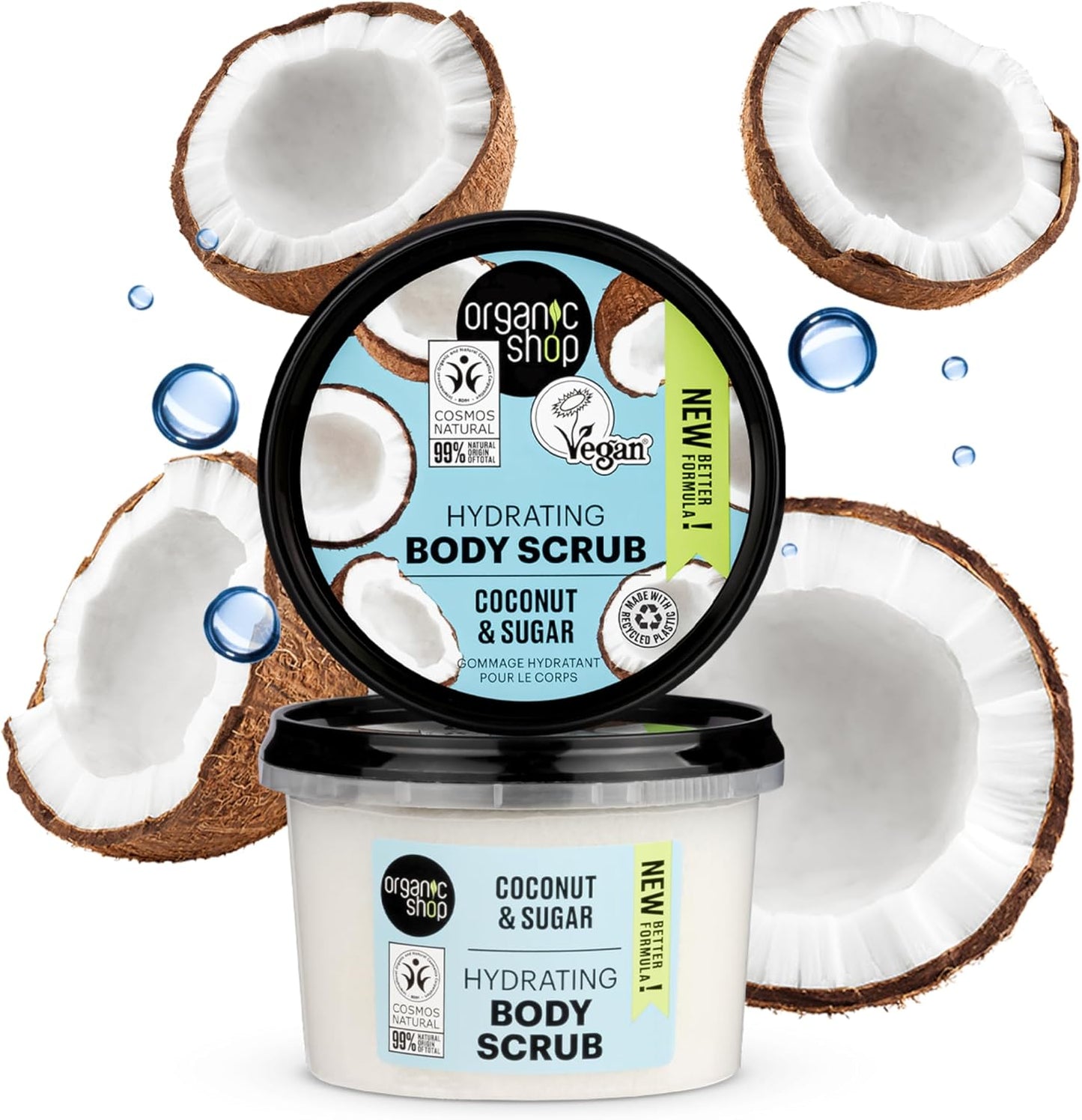 Organic Shop 250ml Body Scrub Hydrating Coconut