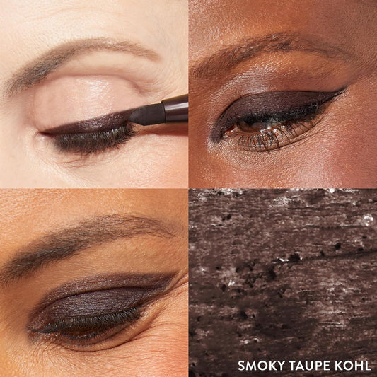LAURA GELLER NEW YORK Longwear Kohl Kajal Eyeliner Pencil (Smoky Taupe Kohl) Hydrating &amp; Vibrant Eyeliner Pencil With Built in Sharpener For Expert Precision, Glides On Effortlessly