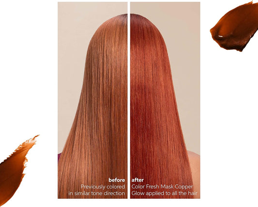 Wella Professional Color Fresh Mask | Temporary Color Refresh Treatment |Semi-Permanent Hair Dye | Wash Out Colour |150ml | Copper Glow