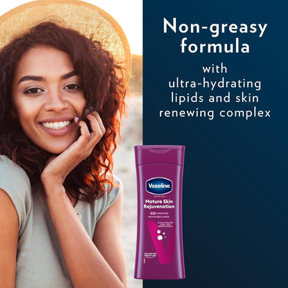 Vaseline Intensive Care Mature Skin Rejuvenation Body Lotion revitalises and firms with 48h moisture for maturing dry skin 400 ml