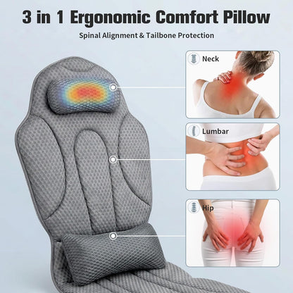 Full Body Bath Pillow for Bathtub, with Removable Lumbar Pillow, Tub Pillow for Neck, Waist, Hip Support, Pressure Relief, Ideal for Bathtub Soaking