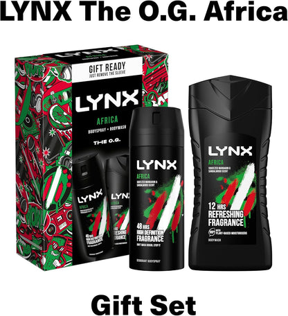 Lynx Africa The O.G. Duo Gift Set Body Wash &amp; Body Spray Deodorant