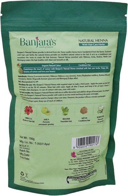 Banjara's natural henna with hair care herbs 60g