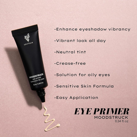 Younique MOODSTRUCK Eye Primer | Neutral Tint for All Skin Tones | 10ml | Eyelid Skin Care | Lightweight | Crease-Free Eyeshadow Base | Enhances Color &amp; Pigmentation