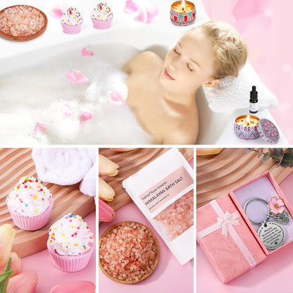 Birthday Pamper Gifts for Women, Happy Birthday Hampers Gift Box for Her, Female Relaxation Self Care Package Birthday Presents for Women Best Friends, Mum, Sister, Auntie, Birthday Basket Gift Ideas