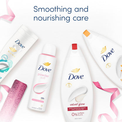 Dove Gift Set with Two Body Washes, Body Lotion, Anti-Perspirant and Beauty Bag, Perfect Gifts for Her, 4 Piece