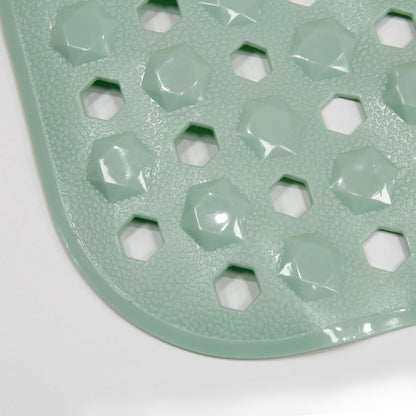 Bubble Bath Mat, Non Slip Shower Mat Extra Long 100 x 40 cm Tub Mat with Suction Cups - Anti Mold Rubber Shower Mat - Green