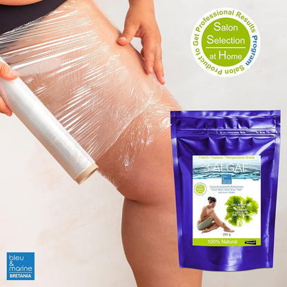 bleu &amp; marine Bretania - 250g Detox Seaweed Body Mud Wrap | Anti-Aging &amp; Skin Rejuvenating | Strong Detox Action | Inch-Loss Body Treatment | Solutions for Oily Skin &amp; Acne, 250 g Pack of 1