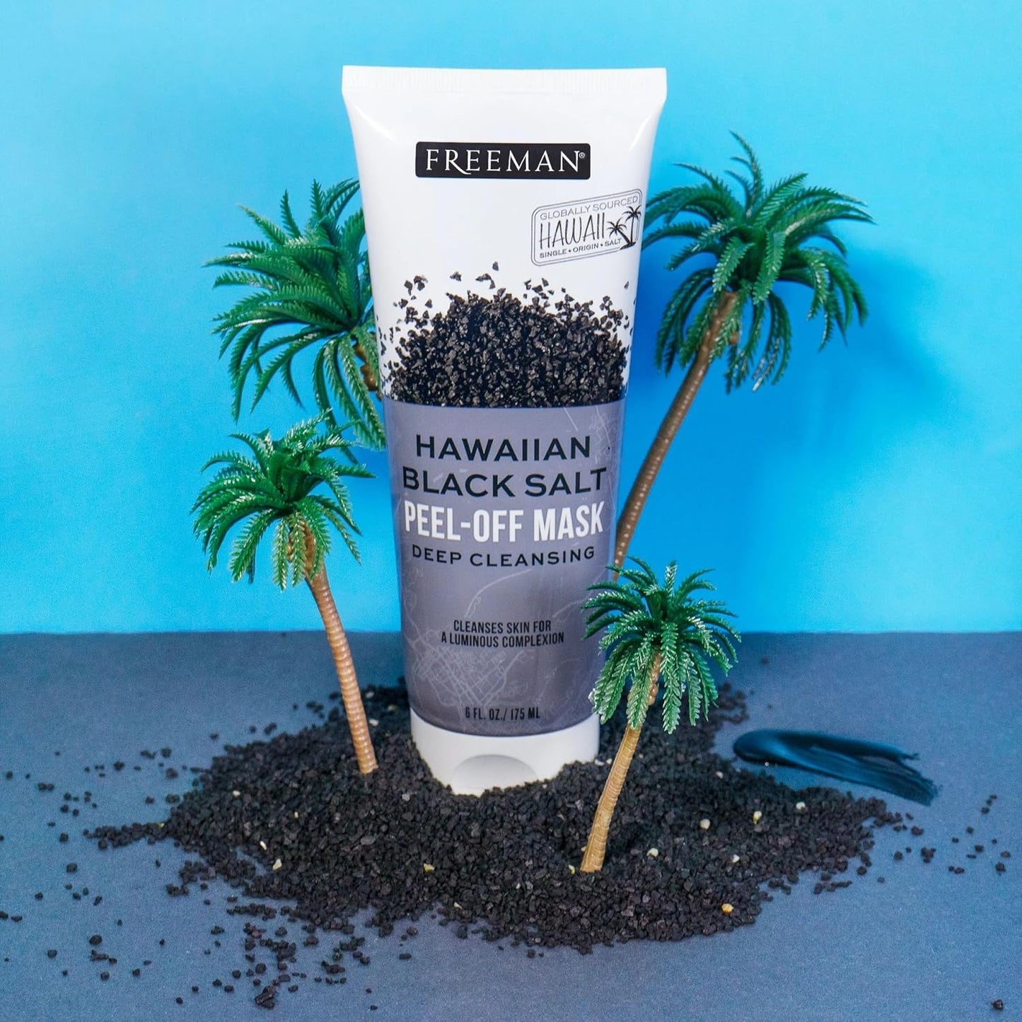 Hawaiian Black Salt Peel-Off Mask Deep Cleansing by Freeman for Unisex - 6 oz Mask