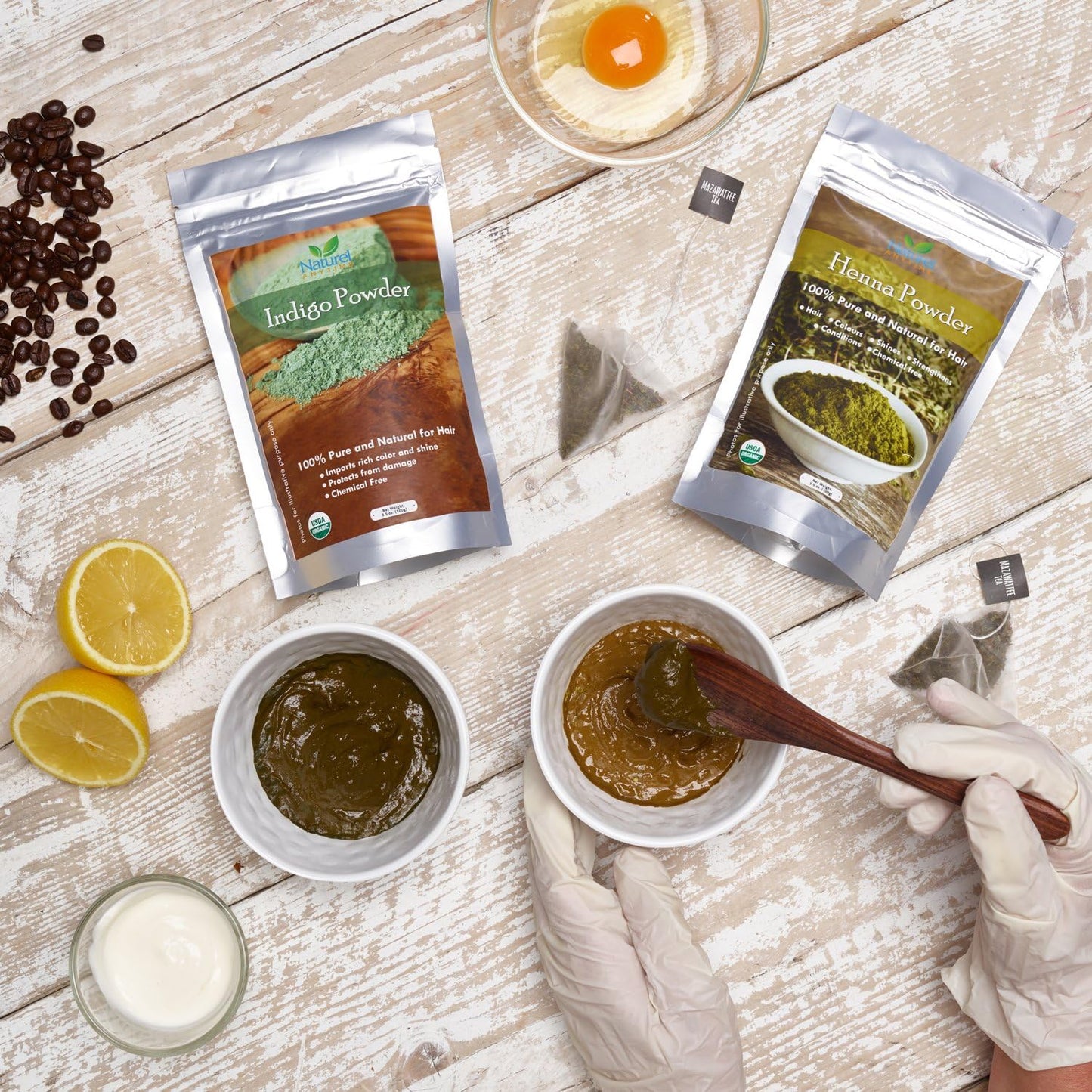Organic Henna for Face &amp; Body (100g) - 100% Pure Natural Chemical Free Hair Dye - PPD Free Certified Mehndi Henna Powder - Strengthening &amp; Conditioning Herbal Hair Shine Powder