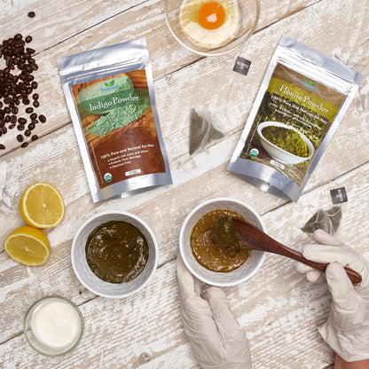 Organic Henna for Face &amp; Body (100g) - 100% Pure Natural Chemical Free Hair Dye - PPD Free Certified Mehndi Henna Powder - Strengthening &amp; Conditioning Herbal Hair Shine Powder