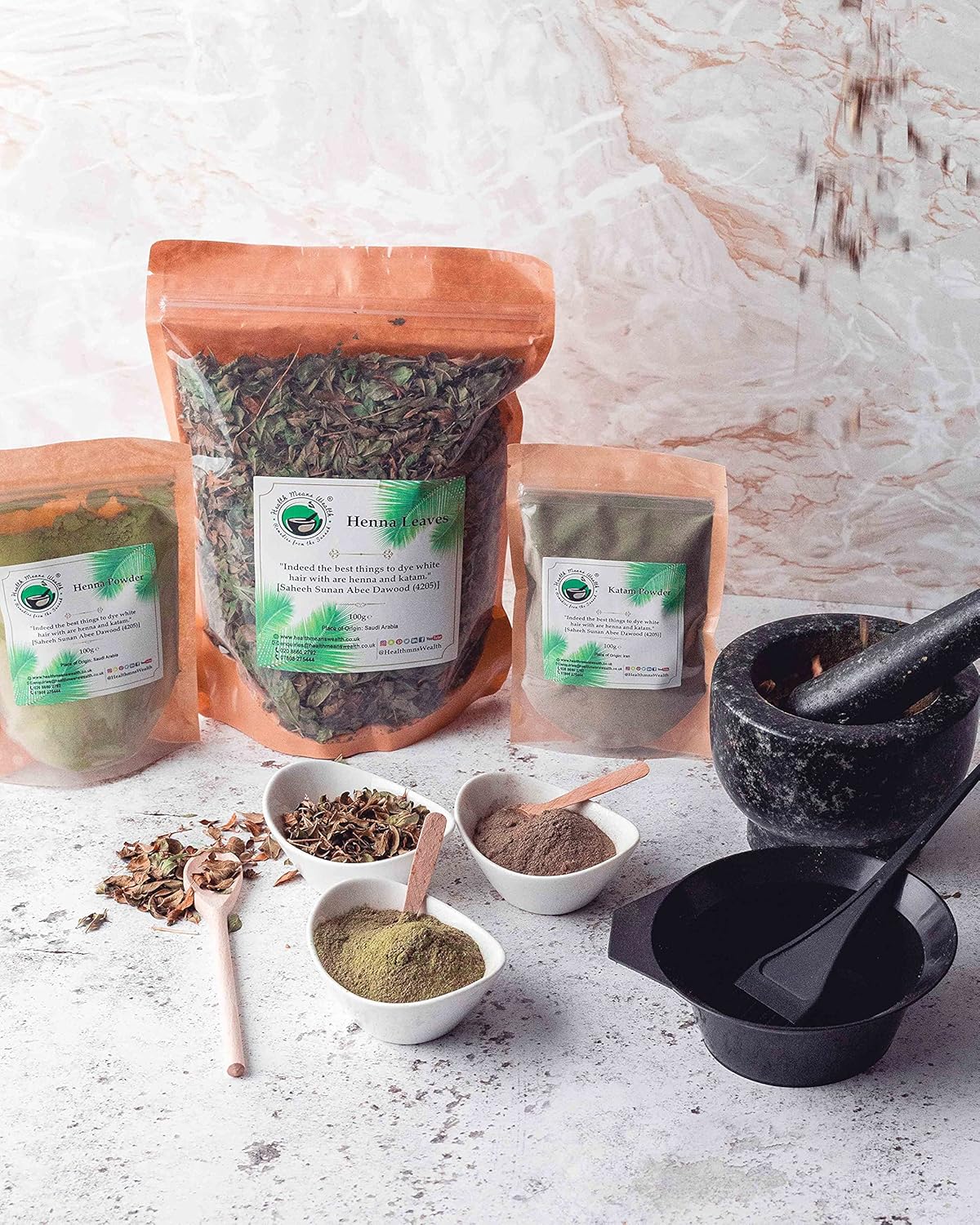 Pure KATAM Powder Black Hair Dye (100% Natural) 100g