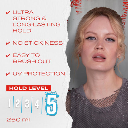 WELLA Shockwaves Ultra‑Strong Hairspray – 250 ml